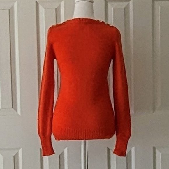 J. CREW Women's V-Neck Pull-on Long Sleeve Sweater  Size XS  Orange - Picture 2 of 5